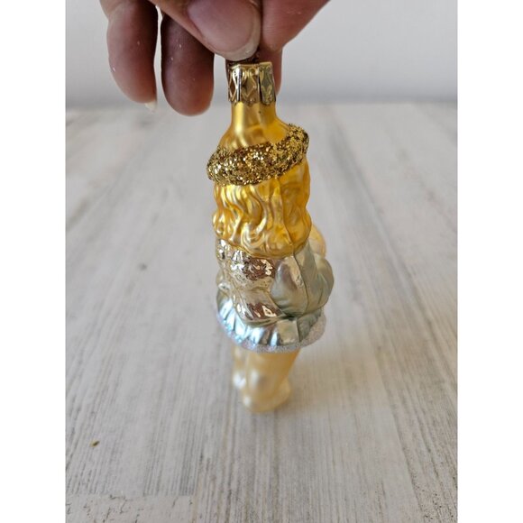 Inge glas girl drum musical Angel Gold Glass ornament Xmas tree - Picture 3 of 7